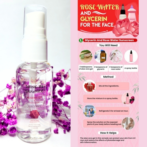 Rose Water & Glycerin Spray for Face & Har - Picture 3 of 11
